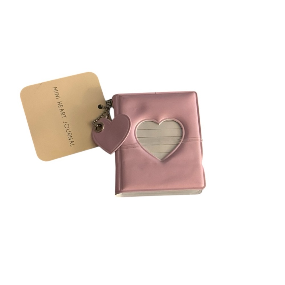 Pink Mini Heart Notebook - Pocket Journal Keychain Giftable Notepad